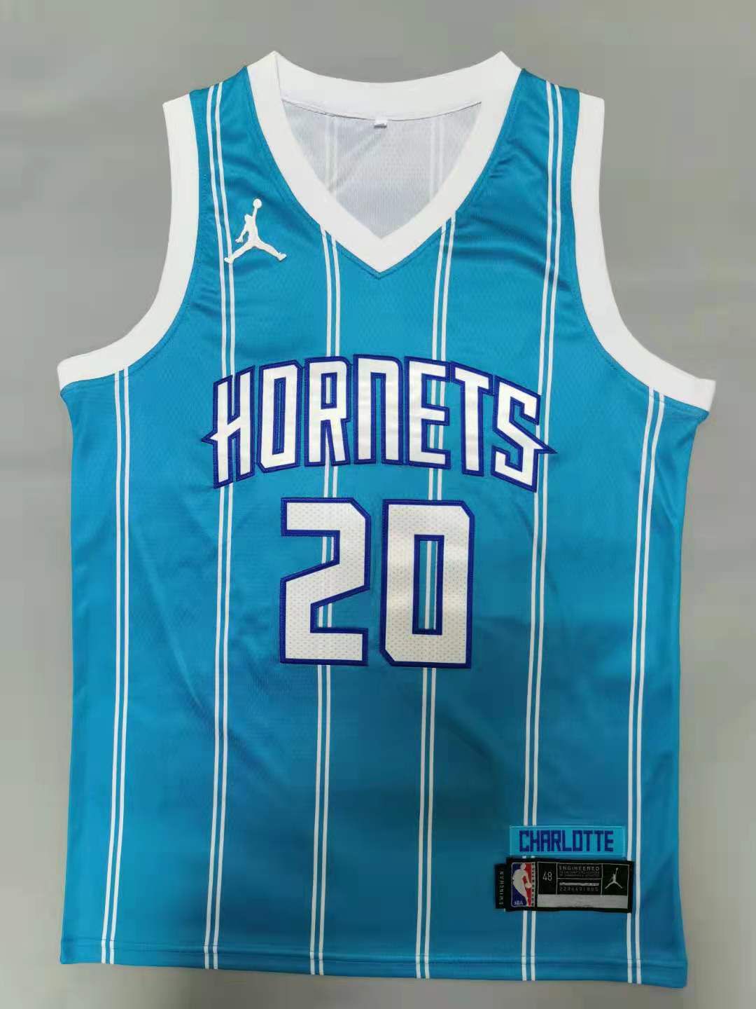 Men Charlotte Hornets 20 Hayward Blue 2021 Game NBA Jersey